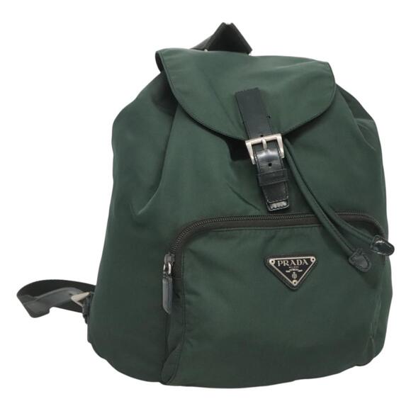PRADA Backpack Nylon Green Silver - Picture 1 of 13